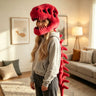 Red Dinosaur head+skeleton / Adult 120cm Vacuum