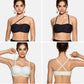 Top down view of the strapless push-up bra laid flat on a surface