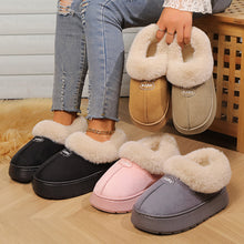 Warm Fur Lined Winter House Slippers