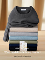 Mens Wool Blend Knit Sweater | front view product shot