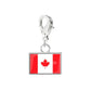 Stainless Steel National Flag Pendant Bracelet