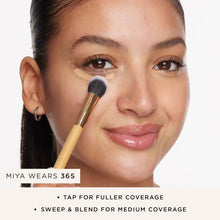 Angled Concealer Brush with Two Tone Synthetic Bristles and Bamboo Handle