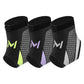 Three thin ankle braces in gray, green, and purple trim with hexagonal side panels
