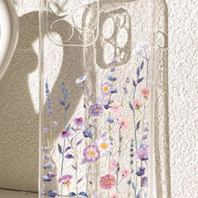 Purple Wildflower Clear Anti Drop Phone Case