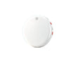 White round AI language practice device with a perforated grille at the top and red side buttons
