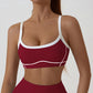 High waisted activewear shorts with a wide bonded waistband and a curved seam down each leg