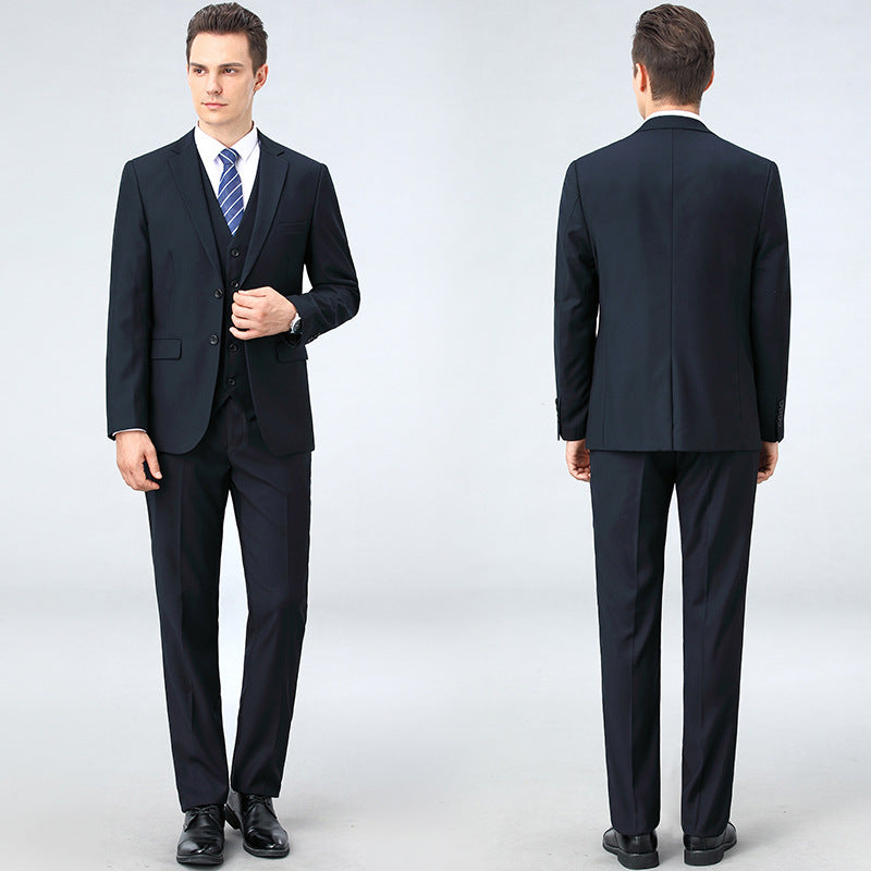 Classic Wool Blend Mens Three Piece Suit