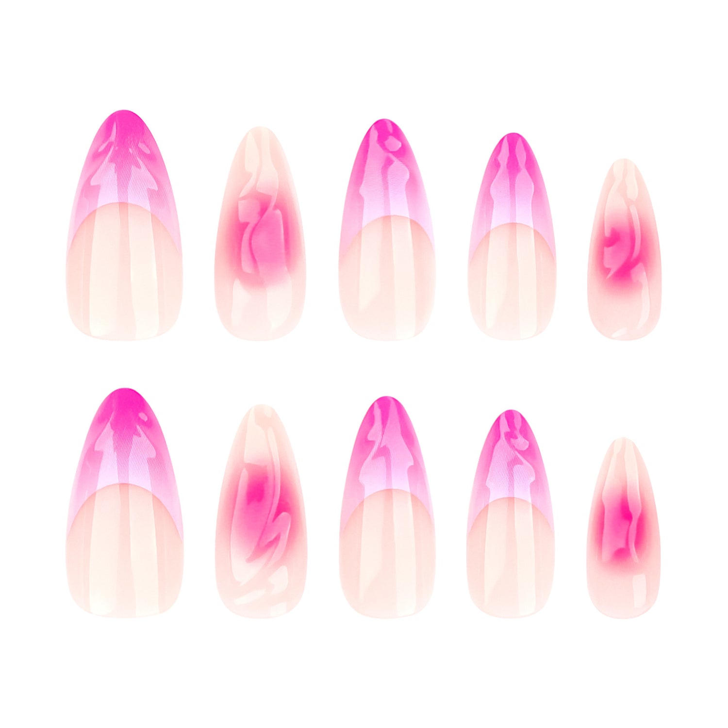 Ombre gradient wearable nail tips | macro material texture detail