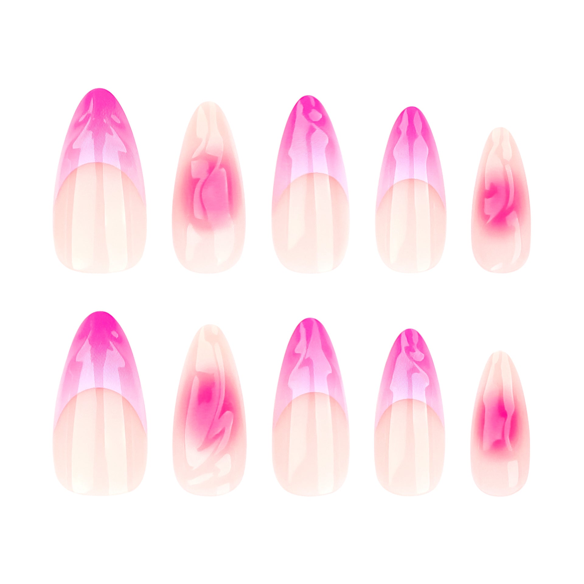 Ombre gradient wearable nail tips | macro material texture detail