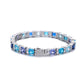 Zircon stone line on soft lit surface showing platinum tone