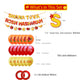 Red and yellow latex balloons reading Shana Tova and Happy Rosh Hashanah