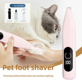 Cordless Pet Paw Trimmer with Battery Display