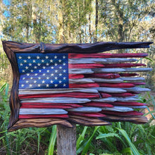 Rustic Wooden American Flag Wall Art