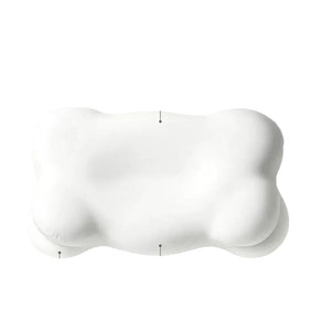Butterfly memory foam support pillow, front view showing center dip and wings