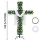 Cross shaped Christmas tree on a white background with a 180cm, 70.8in height marking, 180cm option