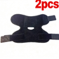 Black polyester ankle wrap shown flat, marked as the two piece pair option