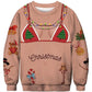 Novelty men's sweatshirt with a bright full sublimation joke print and a ribbed round neck