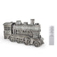 Silver pewter steam locomotive humidifier with remote control, 5V USB option
