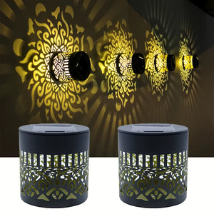 LED Solar Light IP65 Waterproof and Warm Wall Light Suitable for Garden Lawn Camping Steps Greenway Courtyard Night Light