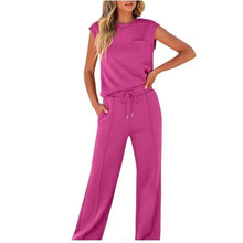 Women's Sleeveless Top High Waist Wide Leg Pants