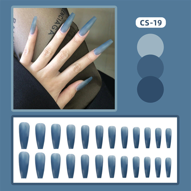 CS01-40 Wearing Nail Art Finished Nail Pieces Long Frosted Nail Pieces | top down arrangement layout