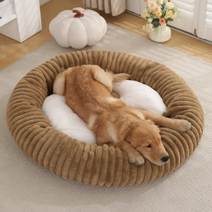 Plush Round Pet Bed | front view product detail