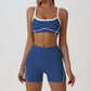 Womens yoga and pilates set in a smooth matte knit with flat bonded seams