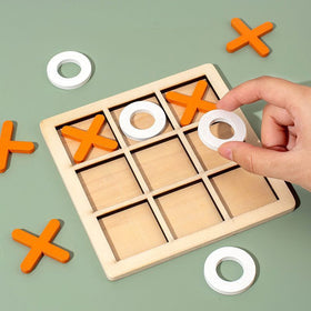 Wooden Tic Tac Toe Board Game for Kids