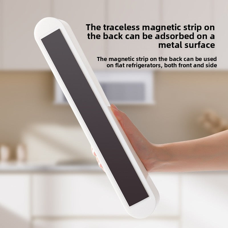 Material close-up of the wrap dispenser housing and magnetic mounting strip