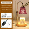 EU Plug / Purple  Cover Lift Wooden Base Switch