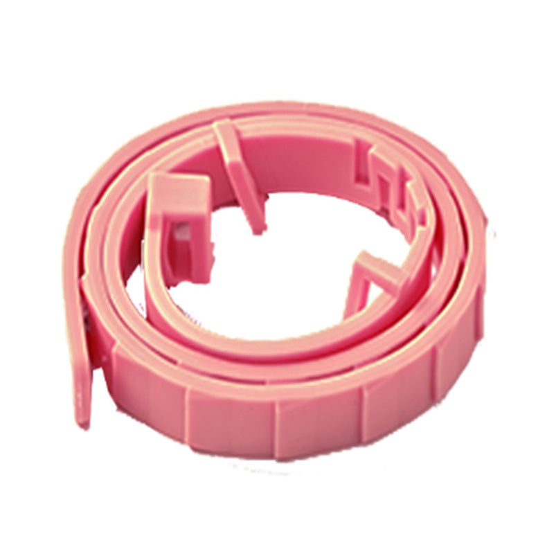 Black adjustable essential oil pet collar band on a plain backdrop