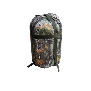 Cloak style sleeping bag worn around the shoulders at camp