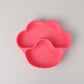 Dark pink bear paw plate alone, with a wide pad and a toe section, on a gray background