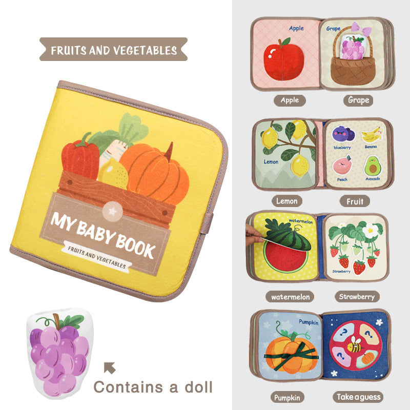 Montessori Baby Sensory Cloth Book | alternative angle product detail