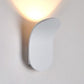 White curved wall lamp with upward glow, option photo for white light
