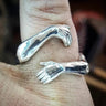 Hug ring silver / Adjustable opening
