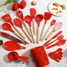 28 piece set red
