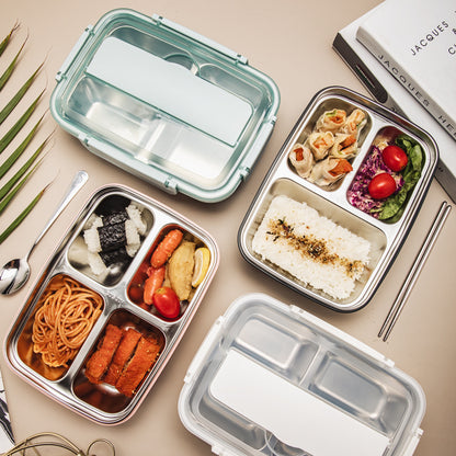 Portable Compartmentalized Stainless Steel Lunch Box