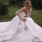 Long Sleeve Strapless Wedding Dress