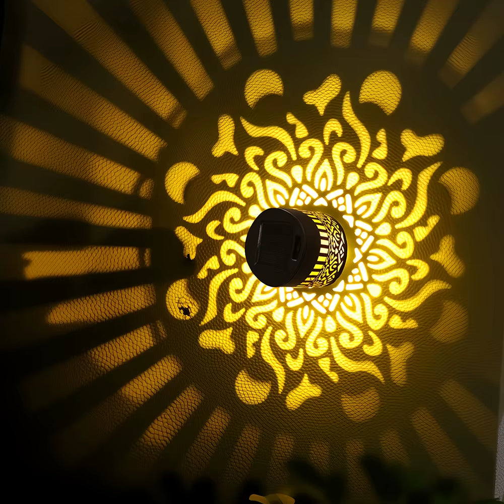 LED Solar Light IP65 Waterproof and Warm Wall Light Suitable for Garden Lawn Camping Steps Greenway Courtyard Night Light