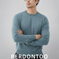 Mens Wool Blend Knit Sweater | close up material texture