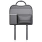 Car seat back storage organizer front view with multiple pockets and tablet holder