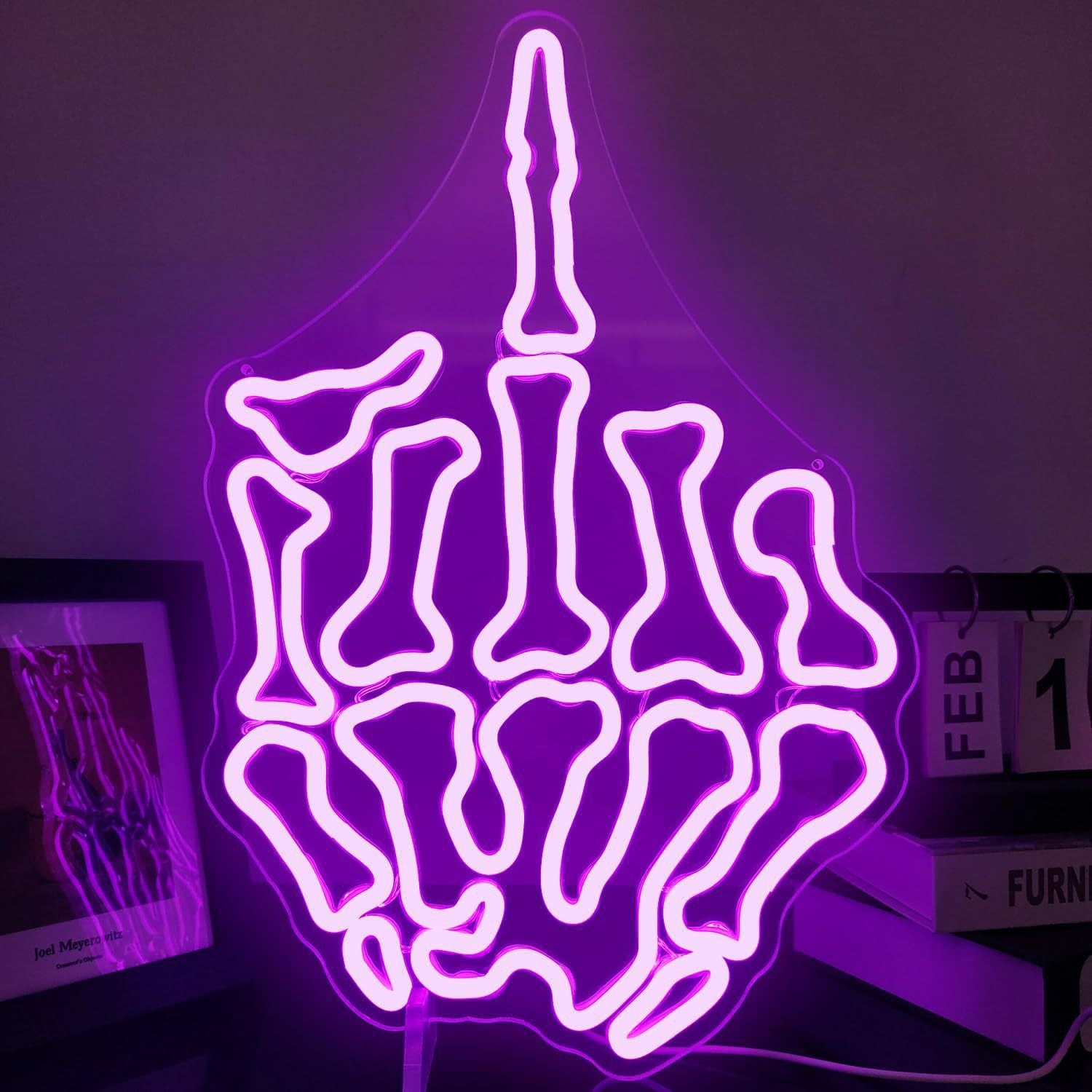 LED neon wall light sign, design shape detail