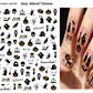 Halloween nail sticker sheet packed with jack o lantern and ghost motifs