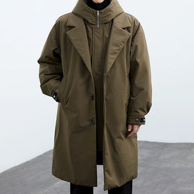 Mens Hooded Trench Coat