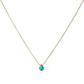 Water Drop Zircon Gold Plated Necklace with Adjustable Chain