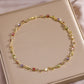 Zircon Gold Plated Leaf Design