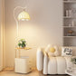 Vintage Style Floor Lamp with Side Table