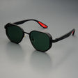 Black frame green lens