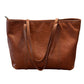 Soft Cowhide Tote Bag | scale reference with hand